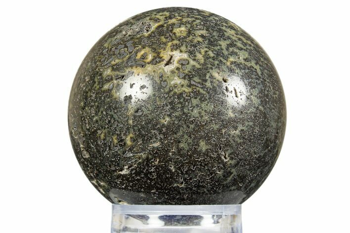 Polished Moss/Dendritic Agate Sphere - Fluorescent! #308662